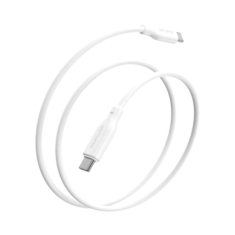 4smarts USB-C / USB-C Silikon-Kabel High Flex 60W 1.5m Wei