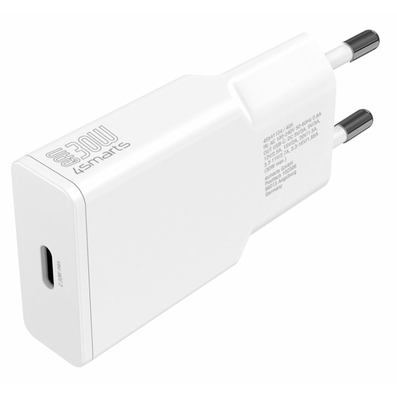 4smarts 541124 chargeur d'appareils mobiles Smartphone Blanc Secteur Charge rapide Intérieure