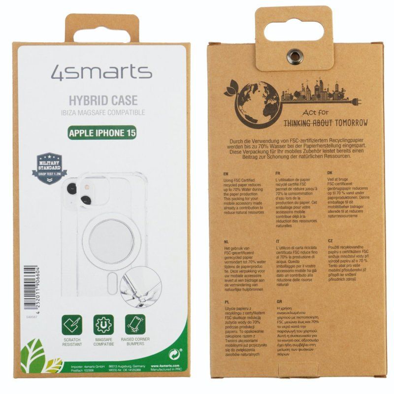 4smarts Ibiza coque de protection pour téléphones portables 15,5 cm (6.1") Transparent