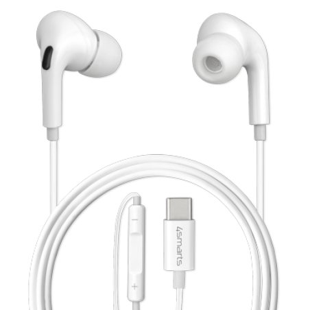 4smarts Active In-Ear Stereo Headset USB Type-C Melody Digital Basic Wired Calls/Music White