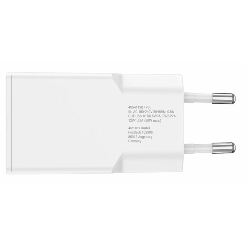4smarts Ladegert PDPlug Slim 20W GaN 1C USB-C Kabel 1.5 m