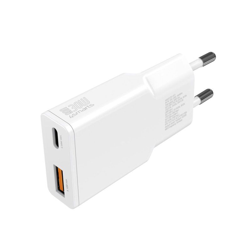 4smarts PDPlug Duos Slim Smartphone, Tablette Blanc Secteur Charge rapide Intérieure