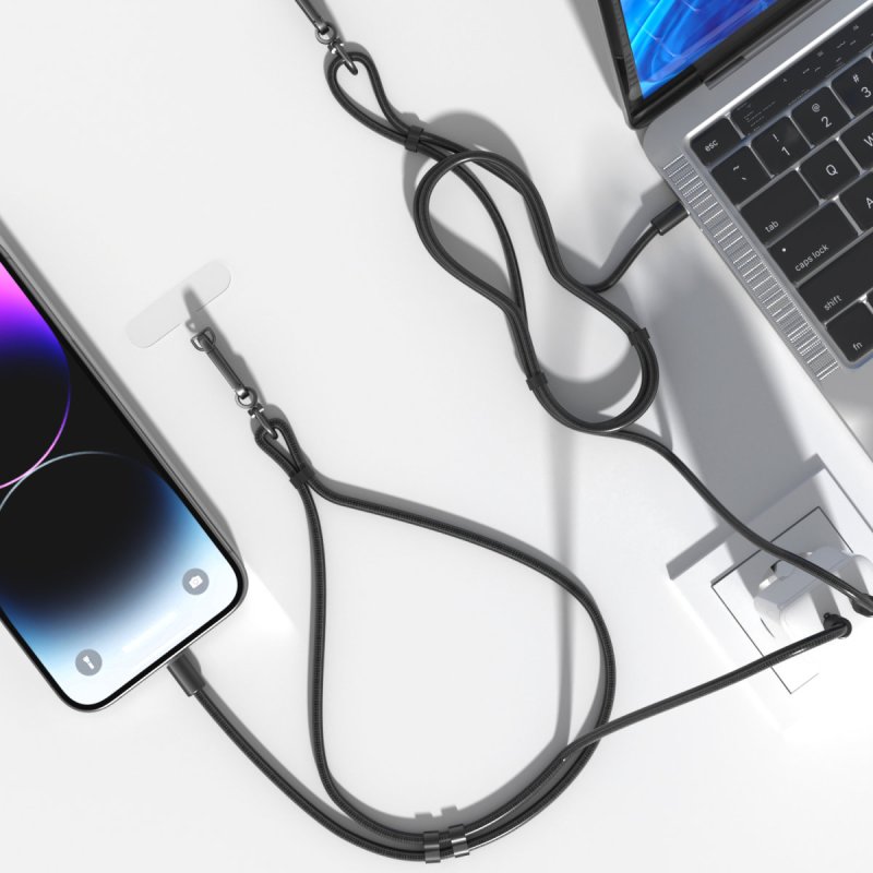 4smarts USB-C Handykette Necklace PhonoLace. schwarz