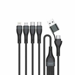 4smarts 541023 câble USB 1,2 m USB A/USB C USB C/Micro USB-A/Lightning Noir