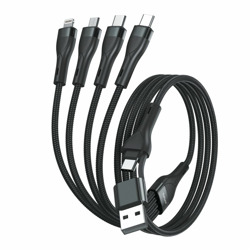 4smarts 541023 USB cable 1.2 m USB A/USB C USB C/Micro USB-A/Lightning Black