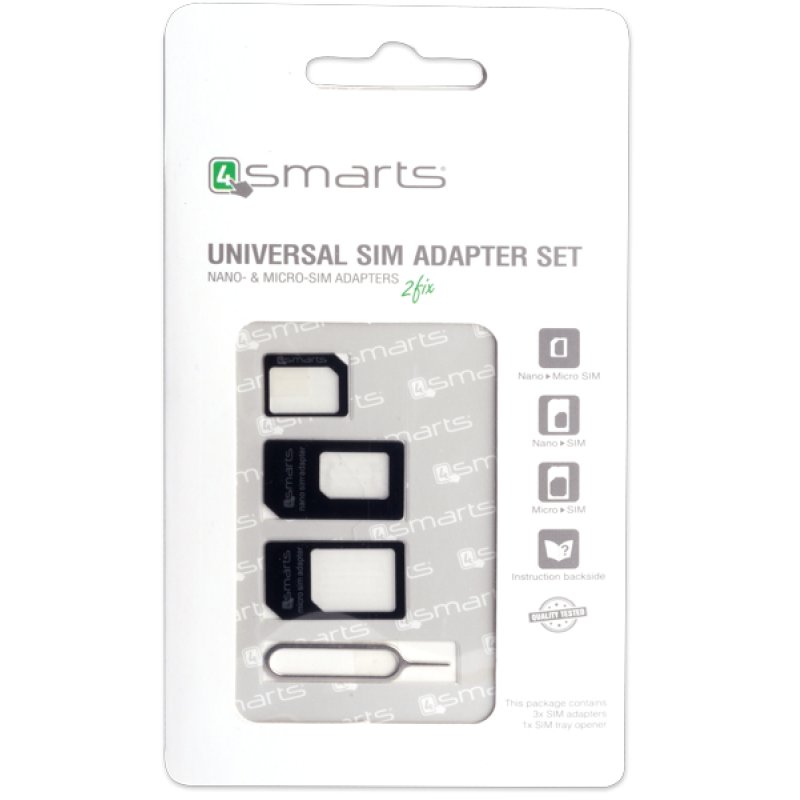 4smarts Universal SIM-Adapter Set 3 Stck