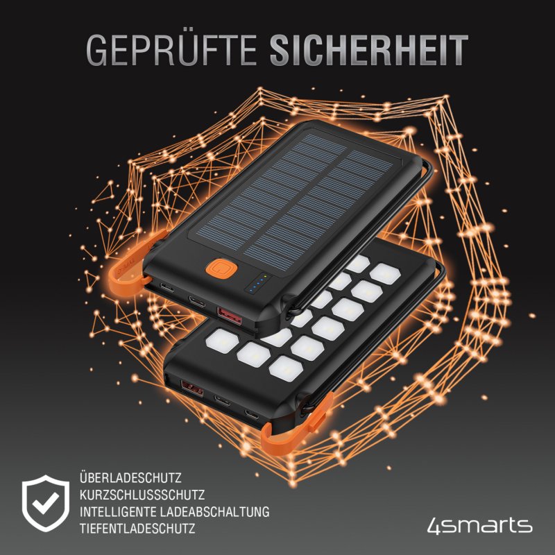 4smarts TitanPack Flex Lithium Polymère (LiPo) 10000 mAh Noir, Orange