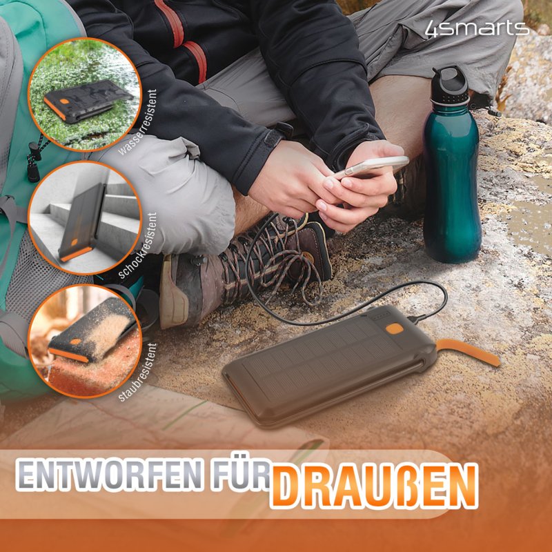 4smarts TitanPack Flex Lithium Polymer (LiPo) 10000 mAh Black, Orange