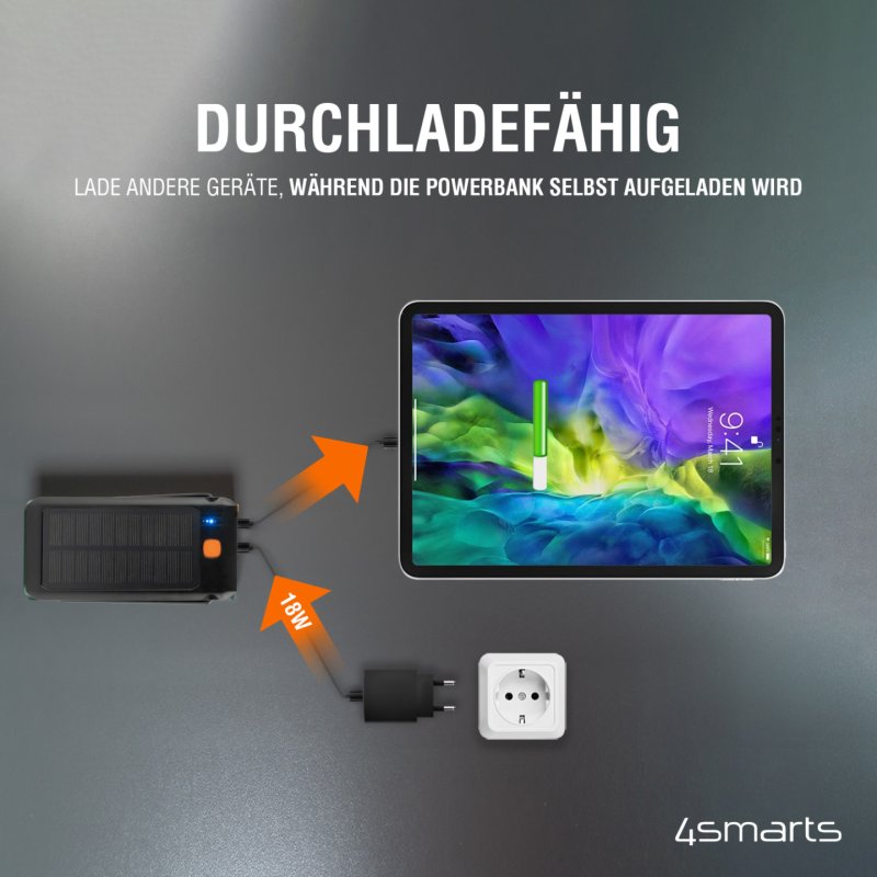 4smarts TitanPack Flex Lithium Polymer (LiPo) 10000 mAh Black, Orange