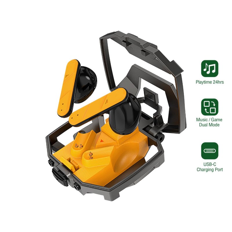 4smarts 540288 écouteur/casque Avec fil Ecouteurs Jouer Bluetooth Jaune