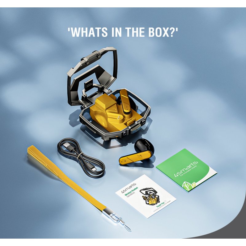 4smarts 540288 écouteur/casque Avec fil Ecouteurs Jouer Bluetooth Jaune