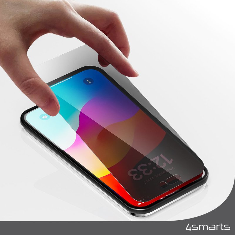 4smarts Second Glass Privacy mit Montagerahmen iPhone 15 Plus