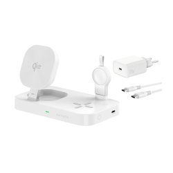 4smarts 541368 chargeur d'appareils mobiles Écouteurs, Smartphone, Smartwatch Blanc Secteur Recharge sans fil Charge