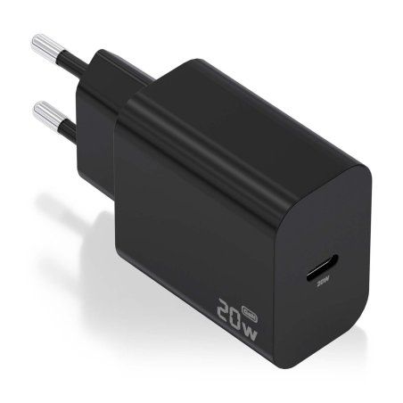 CARGADOR AISENS GAN 20W 1XUSB-C PD3.0 NEGRO