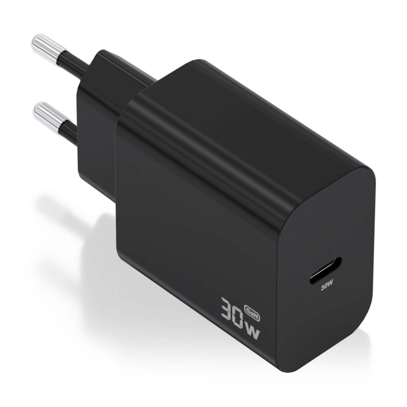 CARGADOR AISENS GAN 30W 1XUSB-C PD3.0 NEGRO