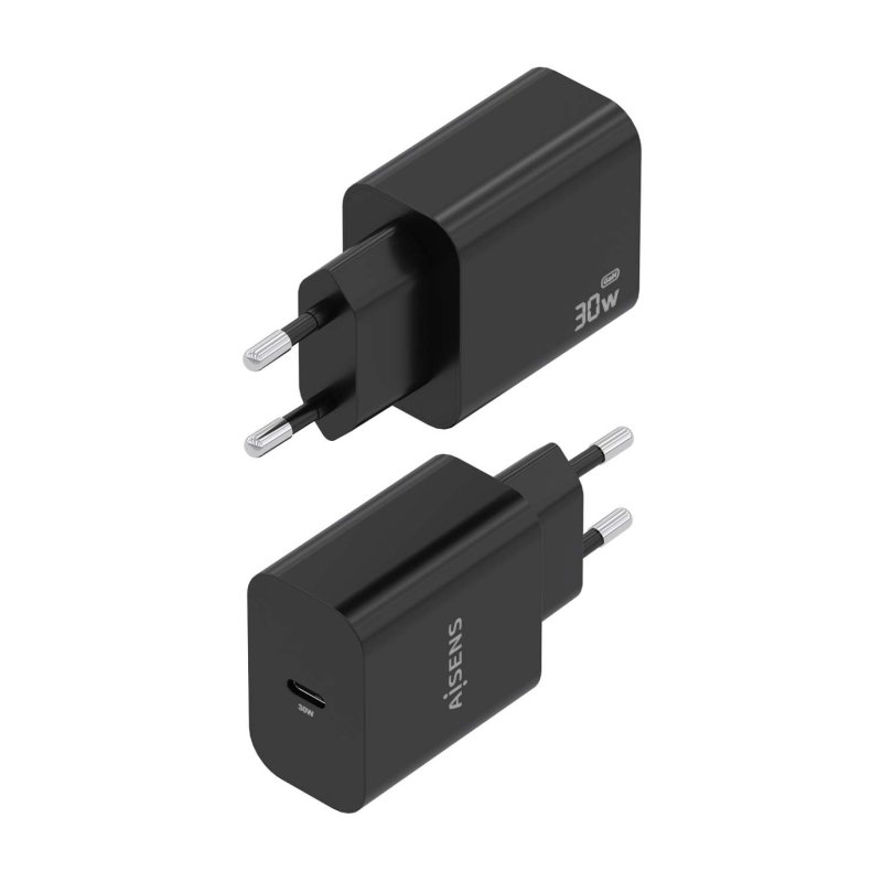 CARGADOR AISENS GAN 30W 1XUSB-C PD3.0 NEGRO