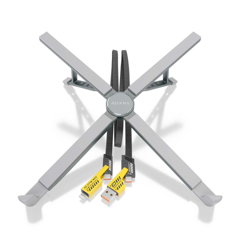 AISENS ASUC-4P021-GR station d'accueil Avec fil USB 3.2 Gen 1 (3.1 Gen 1) Type-C Gris