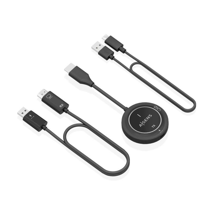 CARGADOR HDMI INALAMBRICO AISENS 1080P 30M NEGRO