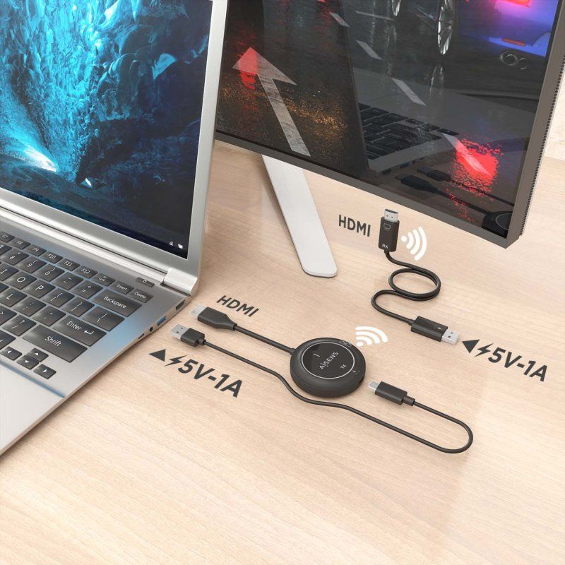 AISENS ASWL-H2K30M002-BK extension audio/video Émetteur et récepteur AV Noir