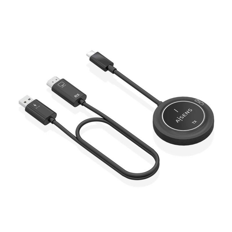 AISENS ASWL-H2KC30M003-BK AV extender AV transmitter & receiver Black