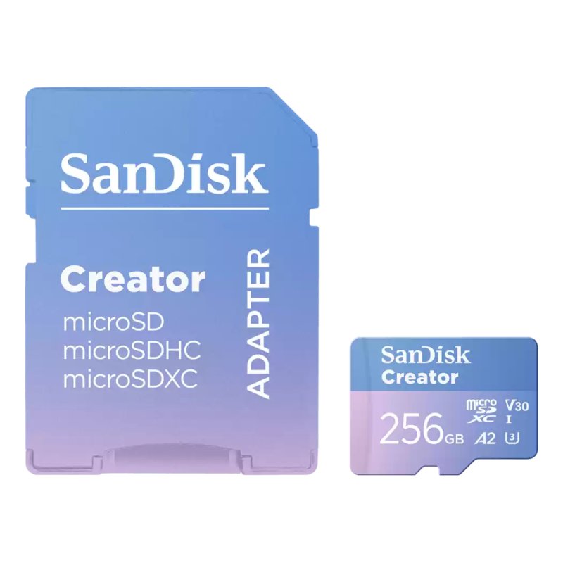 SanDisk Creator 256 GB MicroSDXC UHS-I Class 10