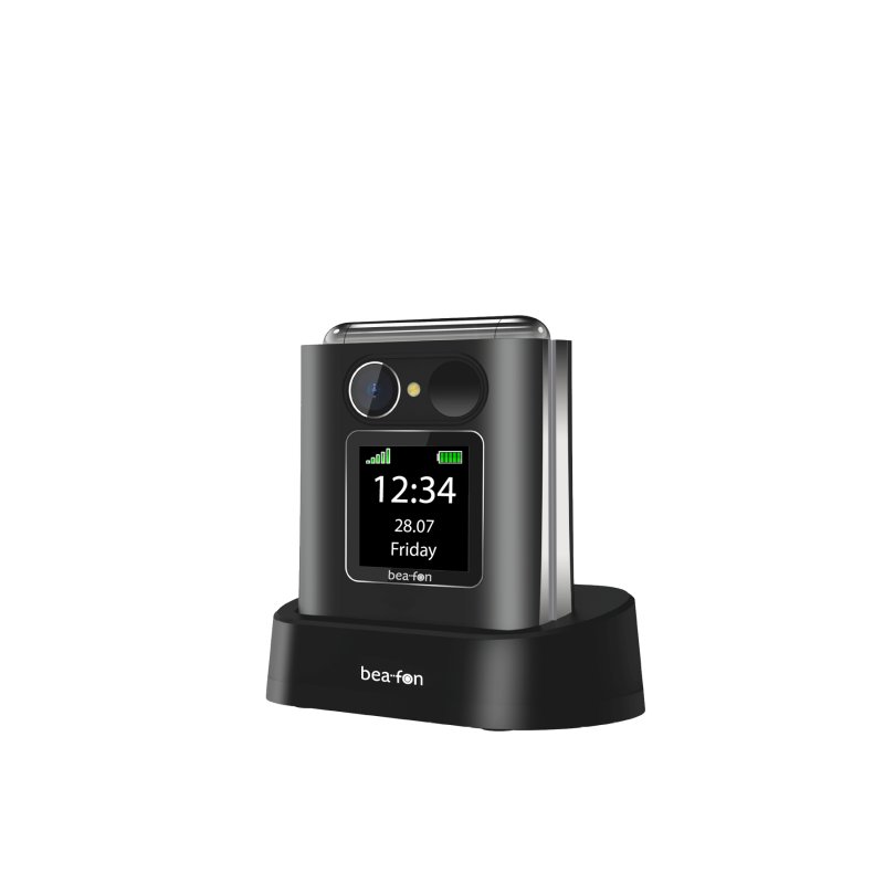 Beafon Fold10 5.59 cm (2.2") 95 g Black, Silver Senior phone