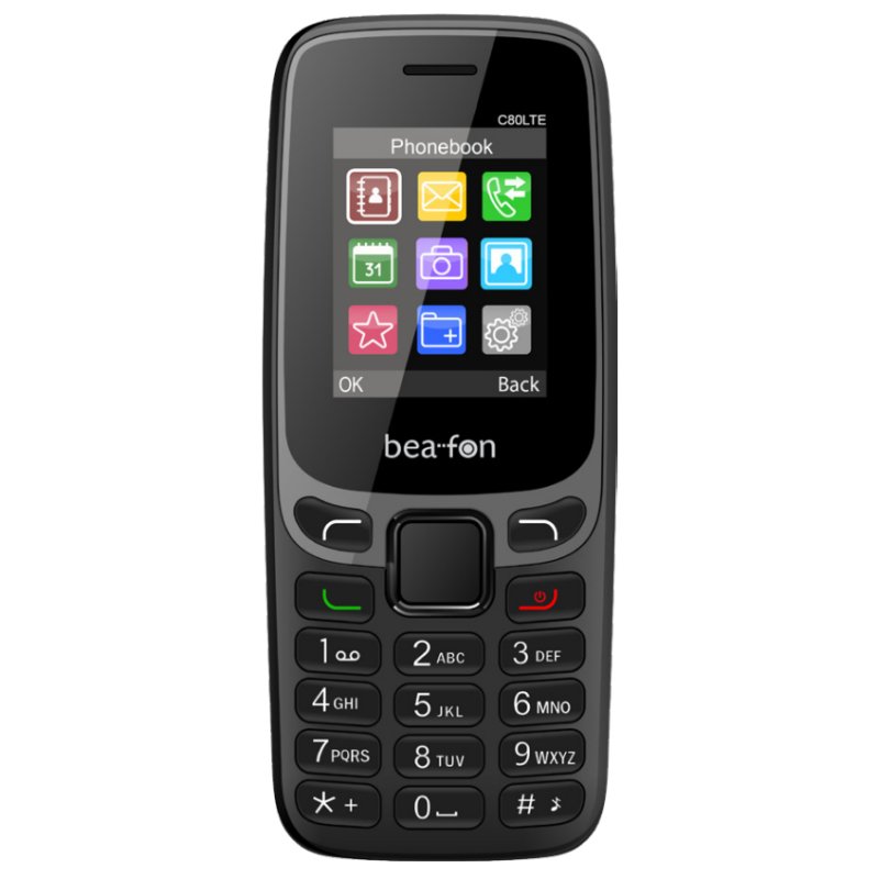 Beafon C80 LTE 4.5 cm (1.77") 67 g Black, Grey Entry-level phone