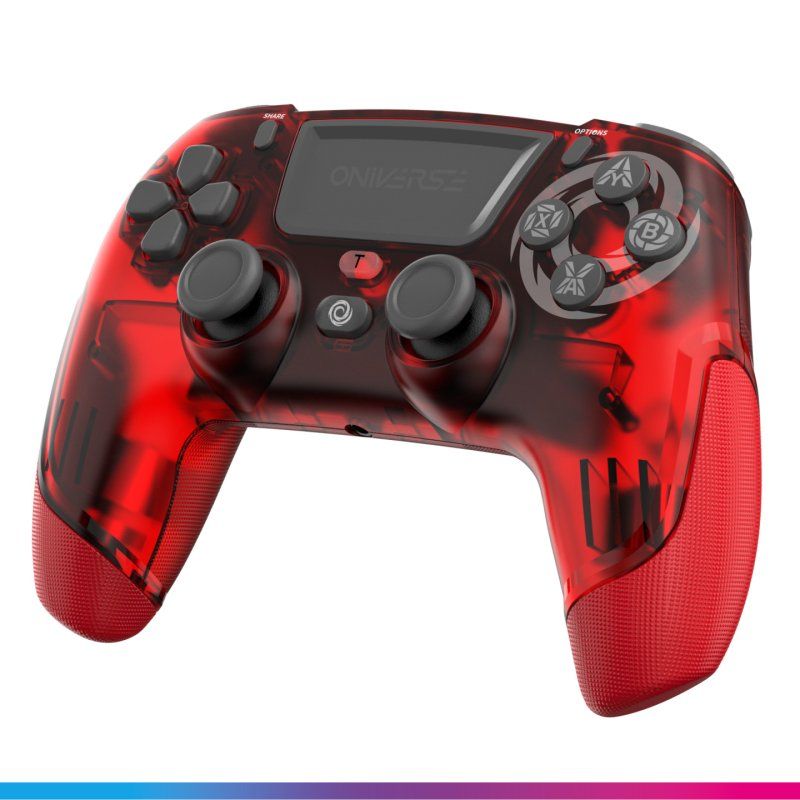 Oniverse Revolt Gris, Rouge Bluetooth Manette de jeu Analogique/Numérique PC, PlayStation 4