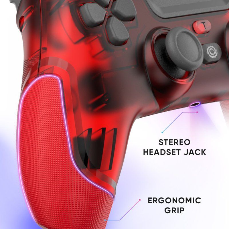 Oniverse Revolt Grey, Red Bluetooth Gamepad Analogue / Digital PC, PlayStation 4