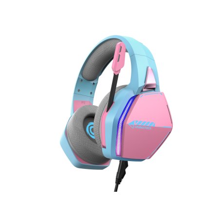 Oniverse Nebula Headset Wired Head-band Gaming USB Type-A Cyan, Pink