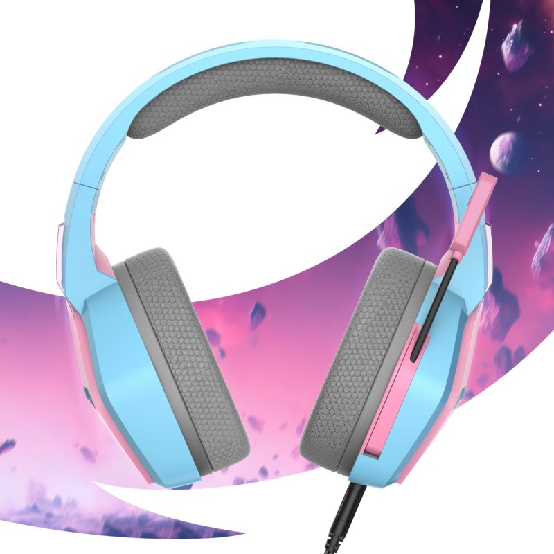 Oniverse Nebula Casque Avec fil Arceau Jouer USB Type-A Cyan, Rose