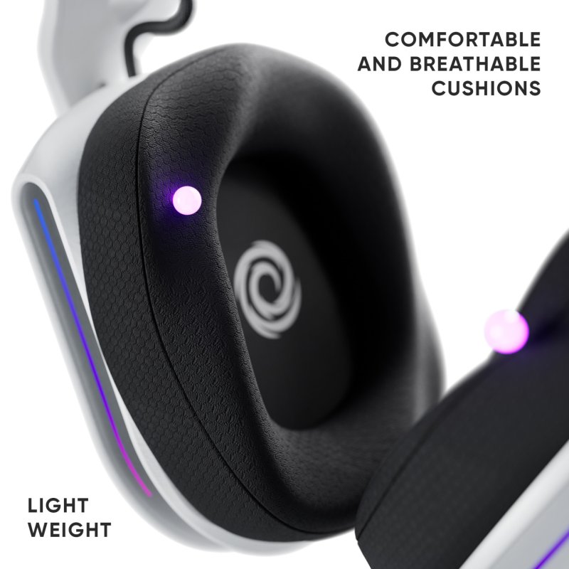 Oniverse Polaris Headset Wired & Wireless Head-band Gaming USB Type-C / USB Type-A Bluetooth Black, White