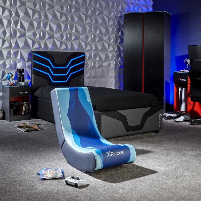 X Rocker Video Rocker Gaming Bodensessel - Lava Blau