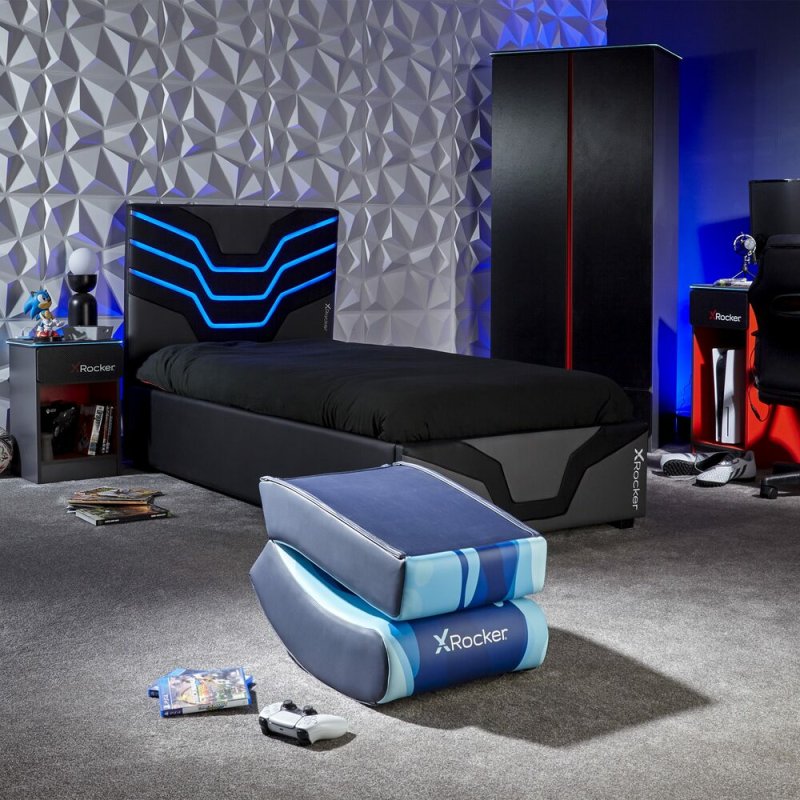 X Rocker Video Rocker Gaming Bodensessel - Lava Blau