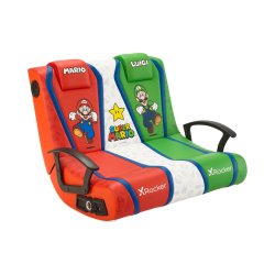 X Rocker Nintendo Super Mario Dual Floor Rocker lizensierter Bodensessel mit 2.1 Soundsystem für Kinder & Jugendliche