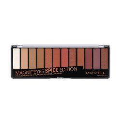 Rimmel London Magnif Eyes 12 Pan Eyeshadow Palette Highly Pigmented Colours and Long Lasting Formula Pink Spice Edition