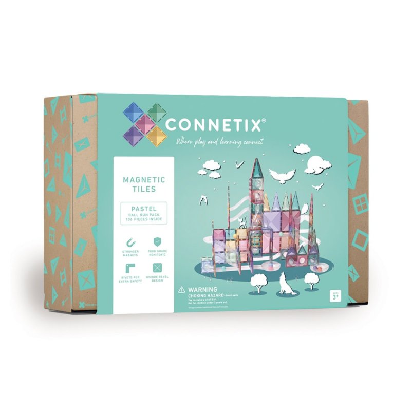 Connetix - Pastel Ball Run Pack 106 Pieces (CT-P-00106-BR)