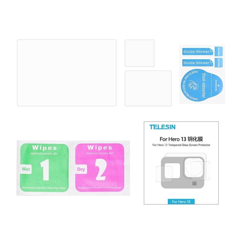 Telesin 3-in-1 Tempered Glass for GoPro Hero 13 Black (S6-FLM-07-TGP)