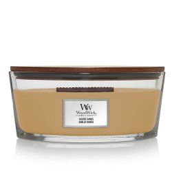 WoodWick Gilded Sands bougie en cire Ellipse Ambre, Fig wood, Bois Beige 1 pièce(s)