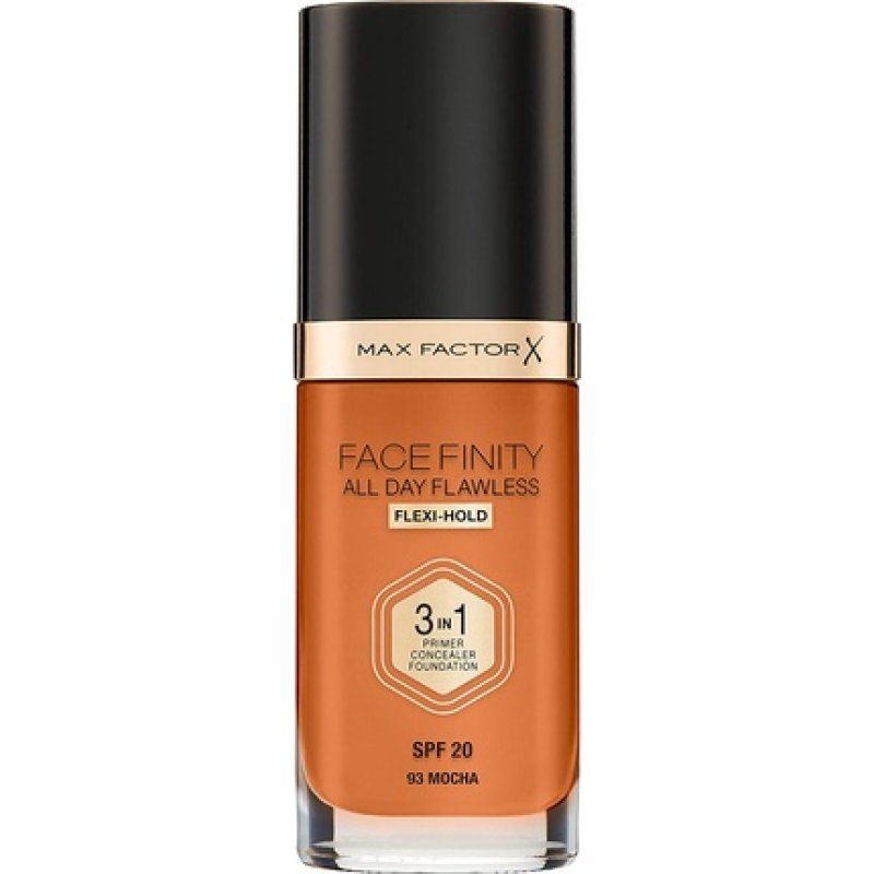 Max Factor Facefinity 3-in-1 All Day Flawless Liquid Foundation SPF 20 93 Mocha 30ml