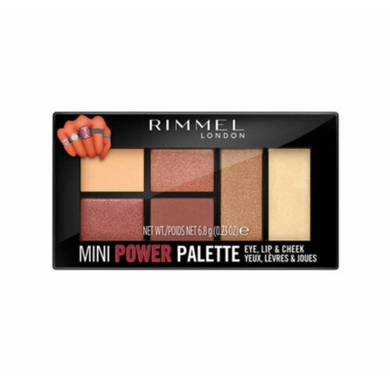 Rimmel London Mini Power Palette eyeshadow, lips and face palette 006 Fierce 6.8 g