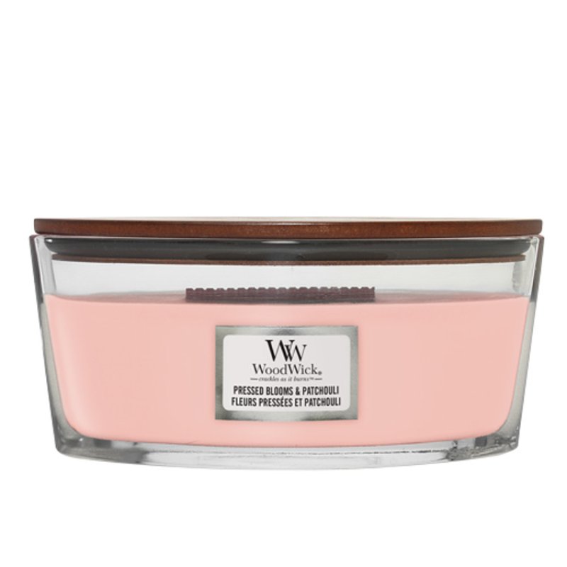 Woodwick Elliptical Scented Candle With Crackling Wick | Pressed Blooms