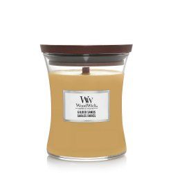 WoodWick Gilded Sands bougie en cire Cylindre Ambre, Fig wood, Bois Beige 1 pièce(s)