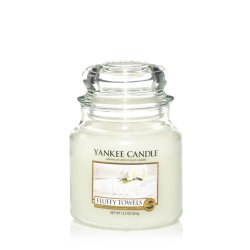 Yankee Candle Fluffy Towels Scented Candle Medium Jar - Up to 75 Hours Burn Time