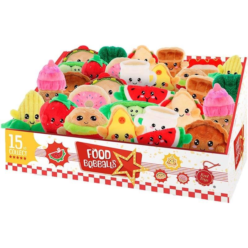 KAWAII - Food - Display de 30 Peluches - 15 Modèles - 8cm