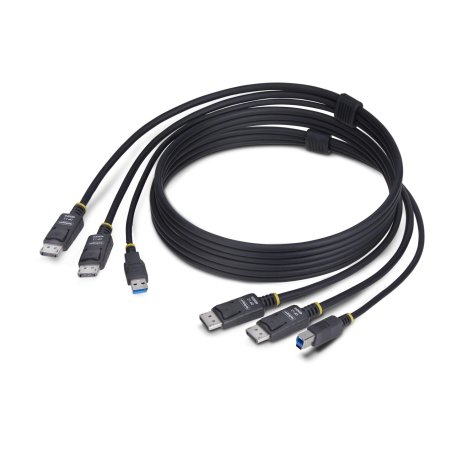 CABLE KVM DOUBLE DISPLAYPORT D E 1.8M ET USB 5GBPS 4K 60HZ