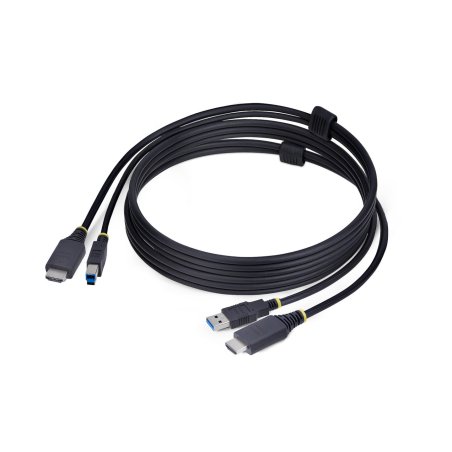 StarTech.com 6ft (1.8m) HDMI and USB 5Gbps KVM Cable, 4K 60Hz, HDMI 2.0 and USB Combo Cable for KVM Switches
