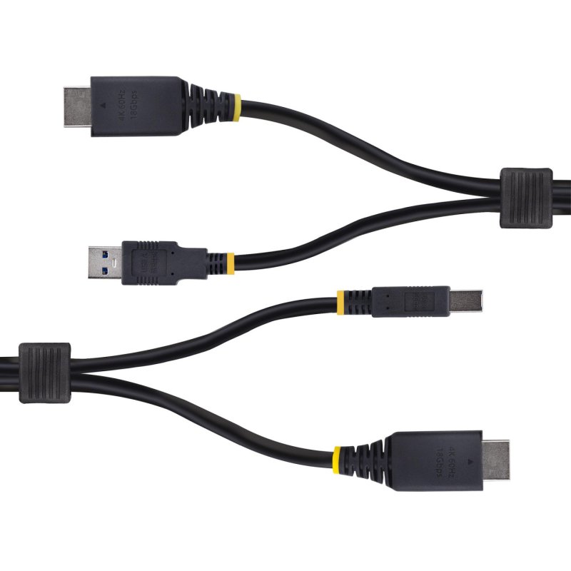 CABLE KVM HDMI DE 1.8M ET USB 5GBPS 4K 60HZ CABLE COMBO