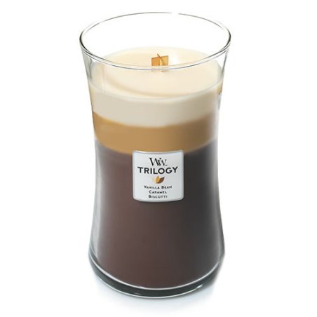 Woodwick Medium Hourglass Scented Trilogy Candle With Sizzling Wick