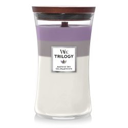 Woodwick, Trilogy Large Scented Candle In Hourglass Glass With Crackling Wick